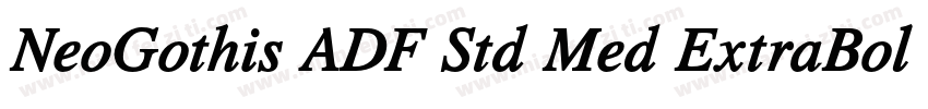 NeoGothis ADF Std Med ExtraBold字体转换